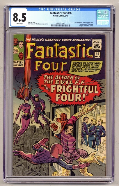 Fantastic Four 36 (CGC 8.5) 1st Frightful Four 1st Medusa Avengers X-Men Q793