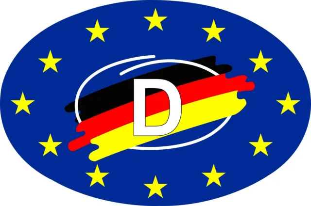 AUFKLEBER EUROPA-D MIT Flagge Dimension 40 x 75 mm Sticker Tattoo Auto  Deutschl EUR 5,59 - PicClick DE