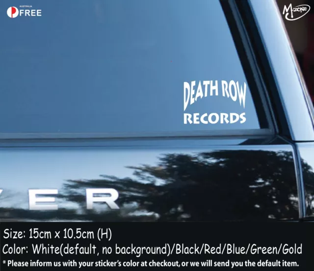 Death Row Records Stickers Reflective Car Decals Rock Band Best Gifts