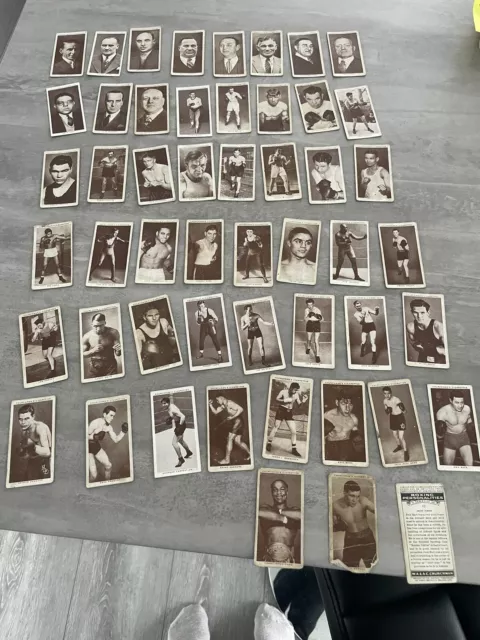 A Full Set Of  Churchman  Cigarette Cards -- Boxing Personalities