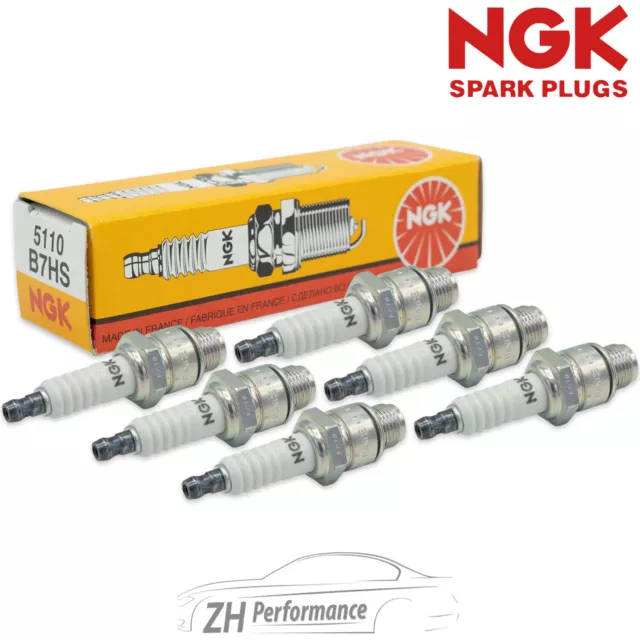 6x NGK 5110 B7HS Zündkerze für MZ Simson Jawa Hercules Roller Mofa Moped