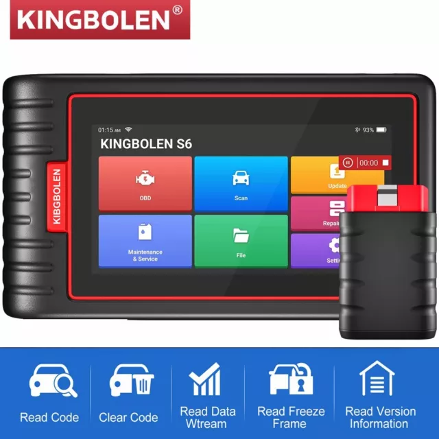 KINGBOLEN S6 Full System OBD2 Scanner Car Diagnostic Tool Code Reader as MK808