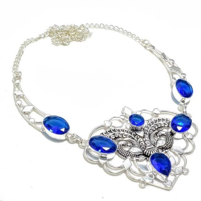 Tamaño de los collares de la joyería de la plata esterlina 925 hecha a mano...