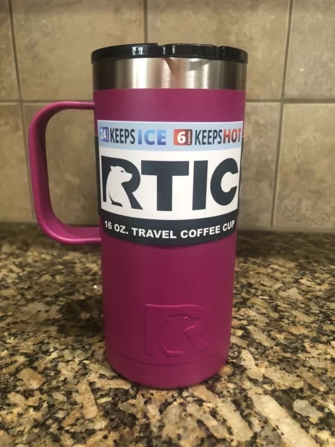 RTIC 16oz Coffee Mug w/Handle Portable Travel Thermal Cup Vacuum insulated (NEW)