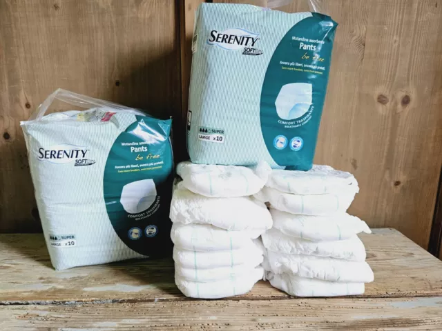 32 Pannoloni a Mutandina Serenity soft dry MAXI traspiranti taglia L Vedere Foto