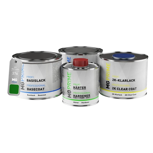 Vernice per auto Barattolo per Mercedes 376 Amg Green Hell Magno Metallic 1,75L