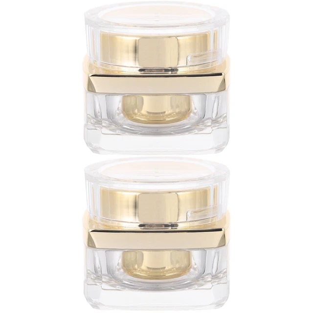 2 piezas Portátil Cara Crema Botella Vacía Maquillaje Macetas Vacías Crema Ollas