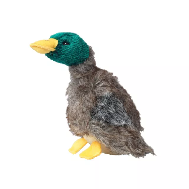 House of Paws Plush Duck Dog Toy Small | XS Squeaker Realistic Retrieve Fetch