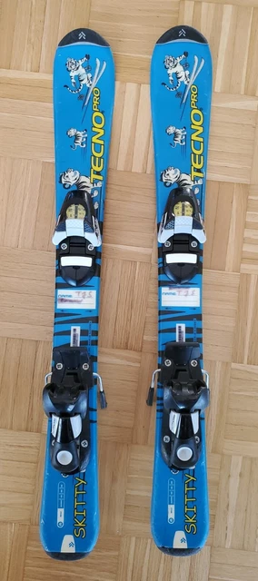 TECNOPRO Skitty blaue Kinderski Ski Junior 80 cm mit Bindung TECNOPRO TC 25