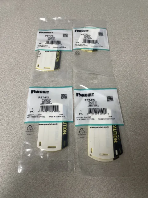 4 Pack Panduit PST-FO Self-Laminating Fiber Optic Cable Marker Tags Black/Yellow