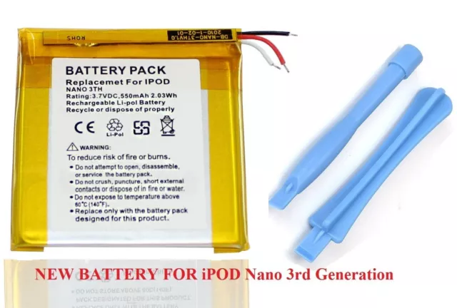 Replacement internal battery for ipod Nano 3 3rd gen 3G Generation A1236 4GB 8GB