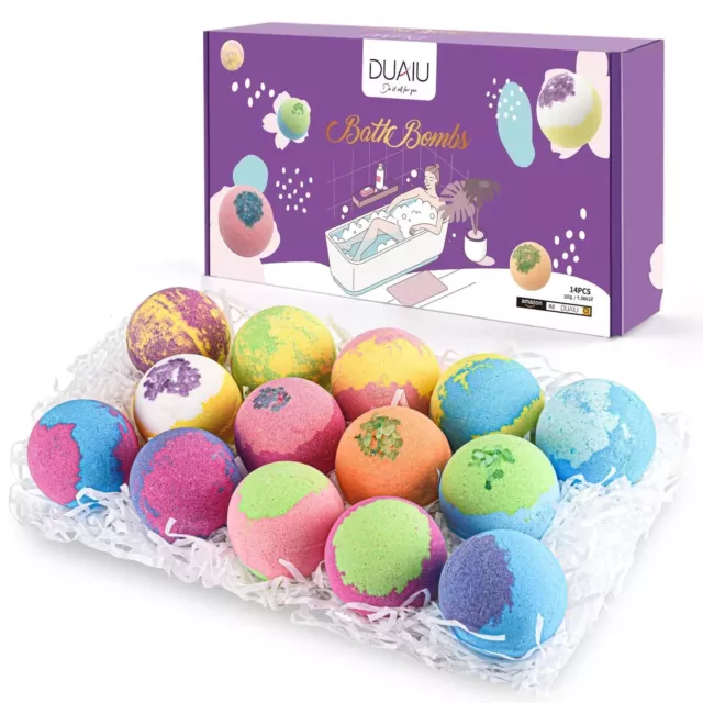 Bombas de Baño -14 Bombas de Baño Naturales para Niños - Set Bolas de Baño con A