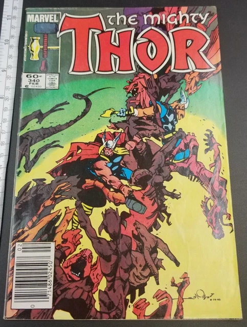 THE MIGHTY THOR #340 EARLY BETA RAY BILL APPEARANCE Marvel Comics 1984 KEY MCU