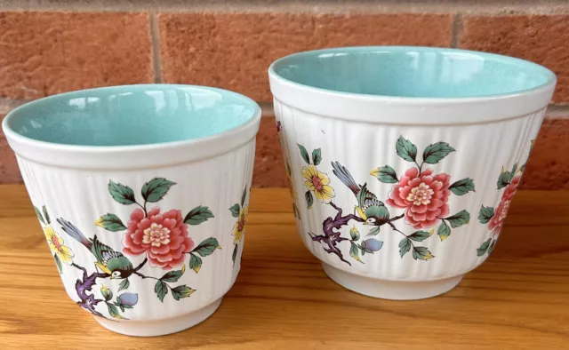 James Kent England Plant Pots Jardiniere Old Foley Chinese Rose 10cm & 12cm