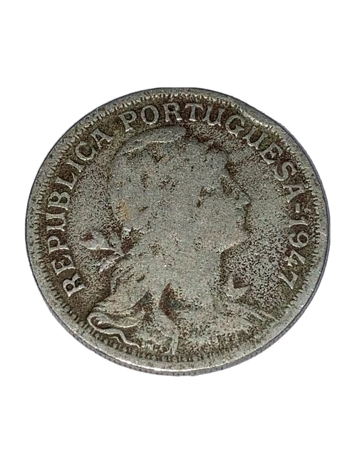 Portuguese 50 Centavos Coin 1947