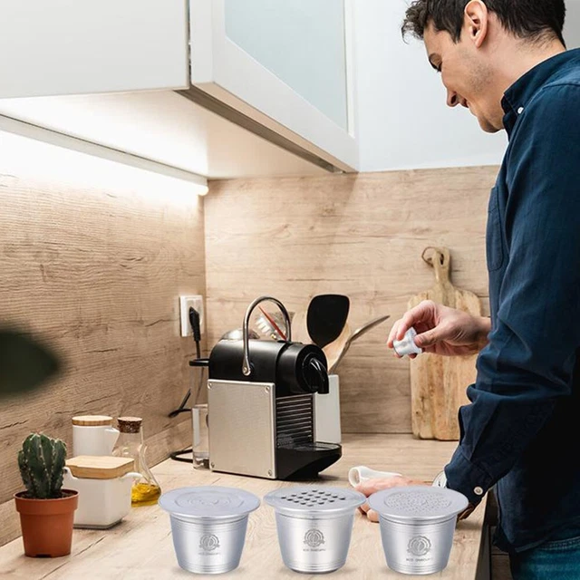 Pratica sostituzione casa vendita calda rete capsule caffè argento 3,7*2,7 cm