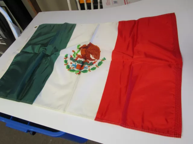 24 inch x 36 inch Mexico (some discolor) Nylon Signal Flag Pennant