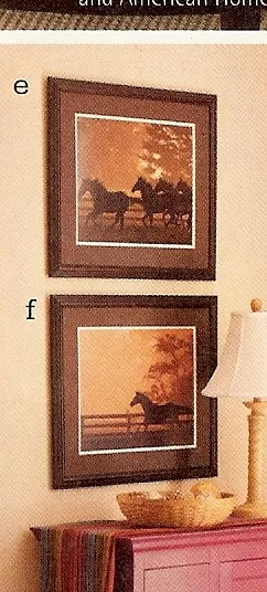 Longaberger Art Running For Home Print Horses Running Wall Decor RETIRED New