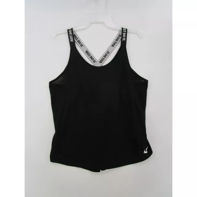 Nike Womens L Dri Fit Sleeveless Athletic Top Black