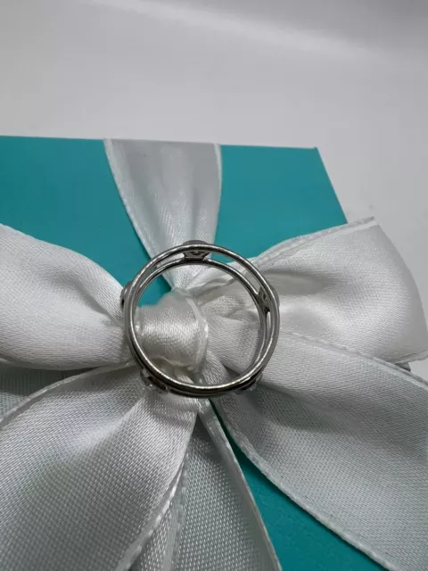 NEW Tiffany & Co. Elsa Peretti Double Wire Diamond ring Platinum 950 3