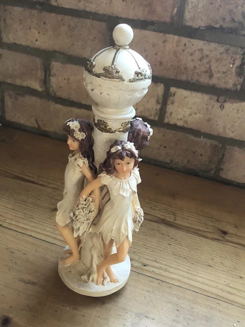 Splendido Vintage Regency Sottile Arti Angel / Fatine a Mano/Dipinta Collezione
