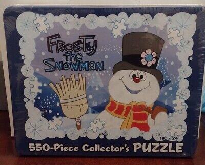 NEW! Frosty the Snowman 550 Piece Collector's Puzzle 18"x 24" in Tin