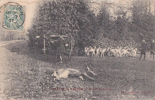 CPA 61 NORMANDY Orn ALENCON Deer - Running Hunt - Before the Curée 1907