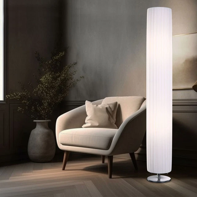 Lampadaire Lampe De Bureau Lampe Salon Moderne Abat-Jour Tissu Bois