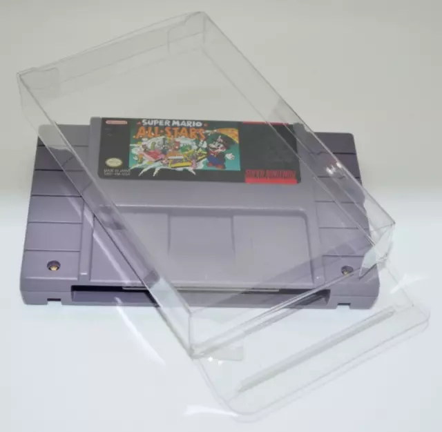 25 Plastic Protective Protectors Cases Display For Super Nintendo SNES Cartridge