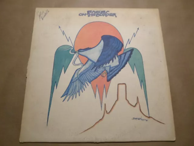 Good Condition SIGNED The Eagles On the Border LP Asylum 1974 Free Shipping