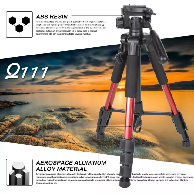 Portable Professional Travel Aluminium Tripod monopod&Ball Head for DSLR Camera