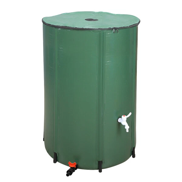 50/132 Gallon Rain Barrel Folding Portable Water Collection Tank Storage Outdoor