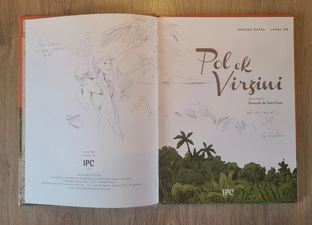 BD EO - DEDICACE - Paul et Virginie - Patel / Laval NG - TBE (Version créole)