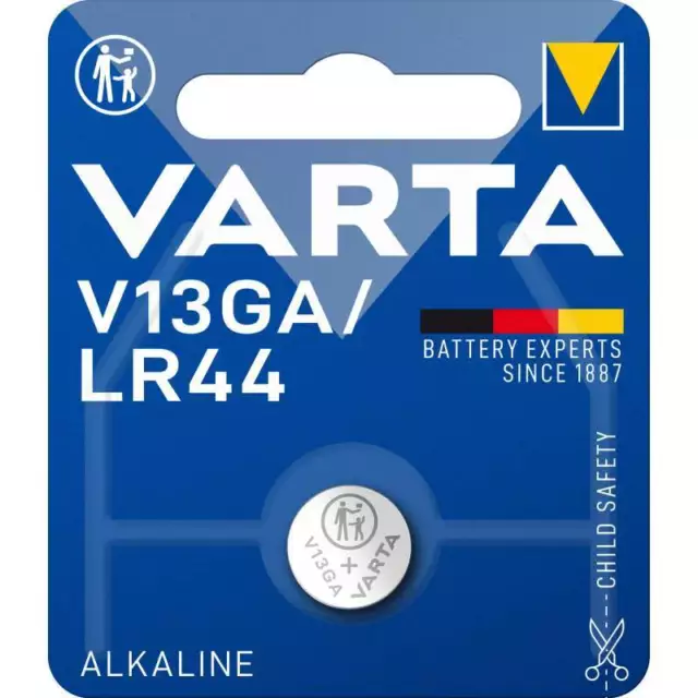 Button Batteries VARTA LR44 V13GA 357A,A357,A76, AG13,D76A,LR1154,PX76A