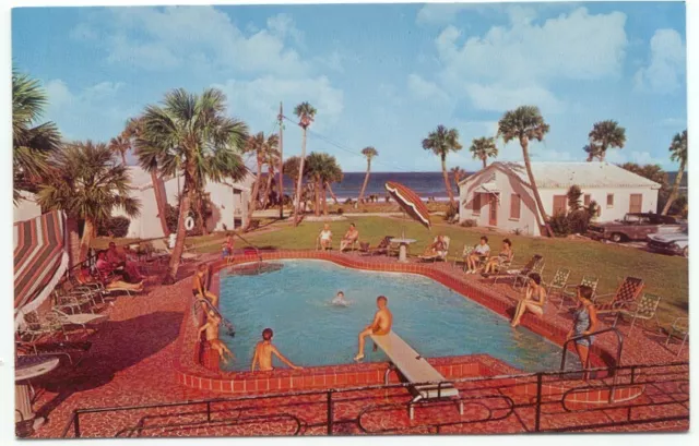 Ormond Beach FL Coral Sands Motel Vintage Postcard Florida