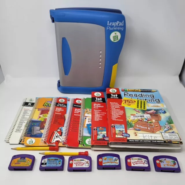 Leapfrog Leappad Learning System Plus Writing Tested Books Games Pencil Lot