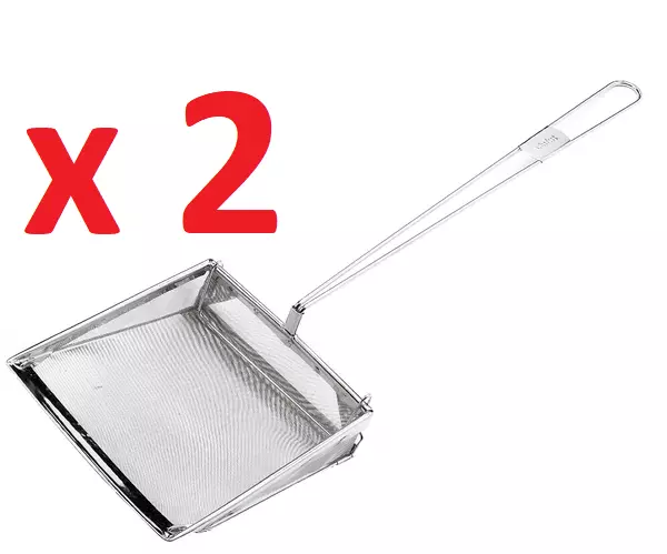 80 Mesh Commercial Skimmer 8" Square Fat Oil Skimmer Fish & Chip (PACK OF 2 )