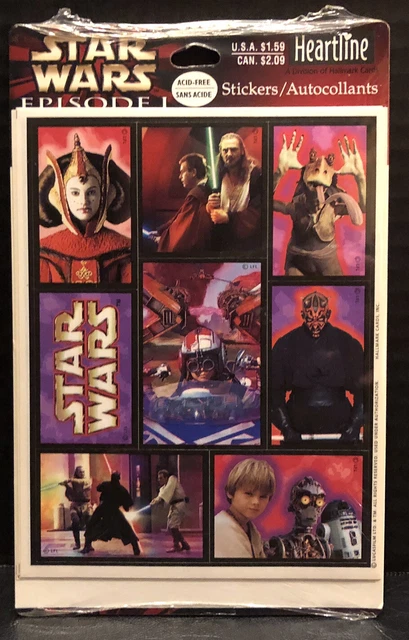 Star Wars - Episode 1 - Stickers - 4 Sheets - Heartline - New