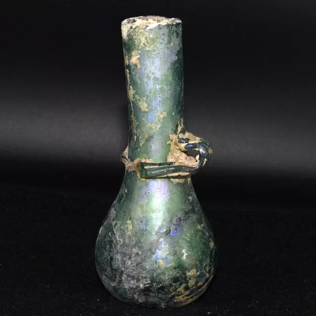 Big Ancient Roman Glass Iridescent Patina in Good Condition C. 1st - 3rd Century