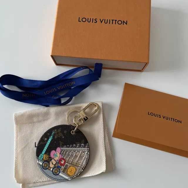 Louis Vuitton Monogram Empreinte Leather Key Pouch Blue Rare! NIB