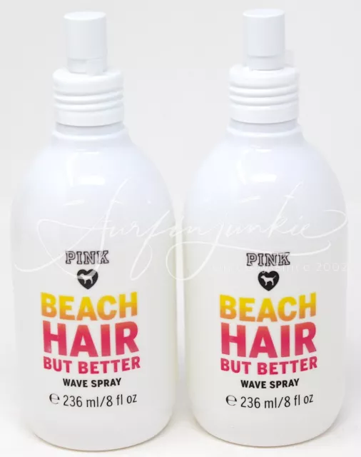 x2 Victoria's Secret Pink Beach Hair But Better Wave Salt Texture Spray 8 Oz