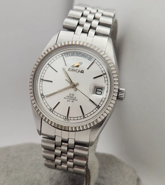 Vintage ENICAR 2169-51-31 Men's automatic watch day/date 25Jewels swiss made Vintage ENICAR 2169-51-31 Men's automatic watch day/date 25Jewels swiss made