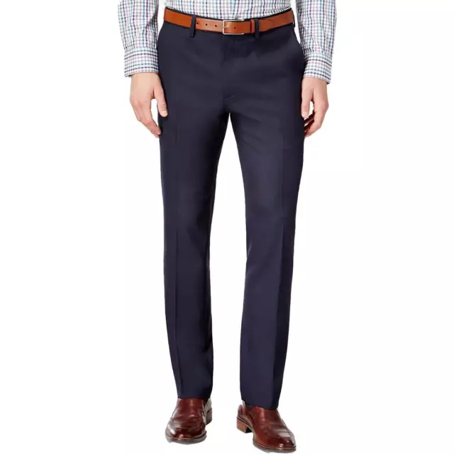 Kenneth Cole Reaction Mens Window Pane Slim Fit Dress Pants Trousers BHFO 9256