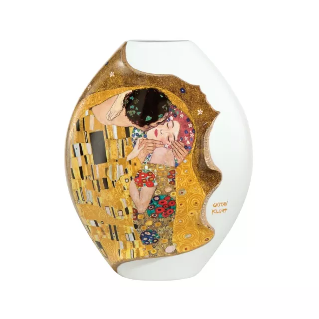 Goebel Vase Gustav Klimt Le Kuss Neuf / Emballage Design en Porcelaine Edition