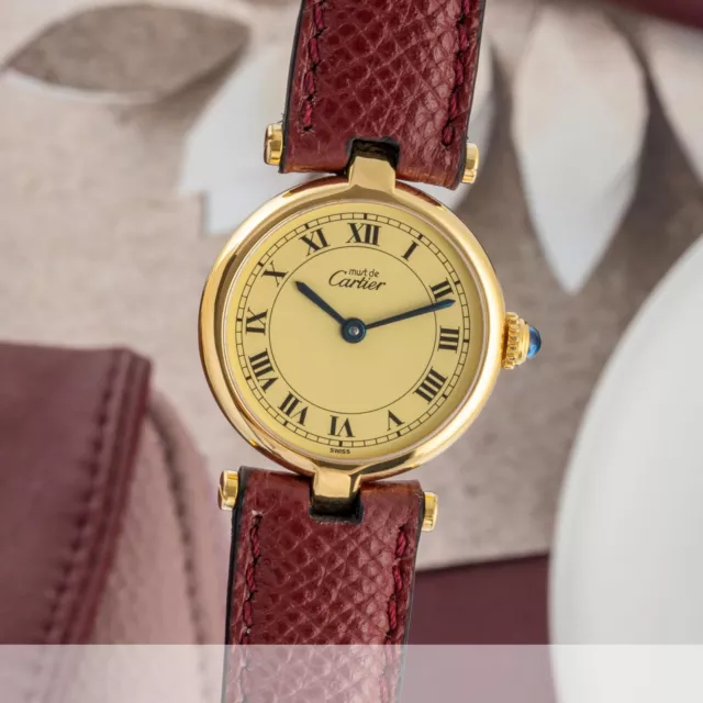 Cartier Lady Must de Cartier Vermeil Damenuhr Ref. 590004 Klassiker