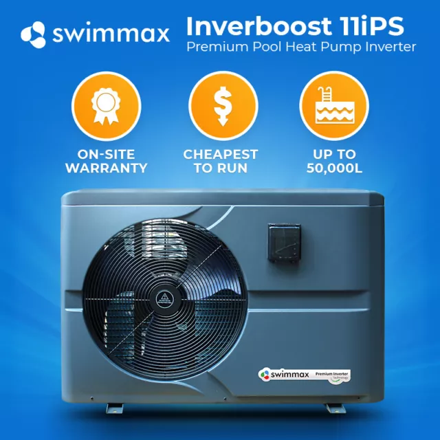 Swimmax Inverter 11kw Swimming Pool Heating Spa Pool Heater Heat Pump