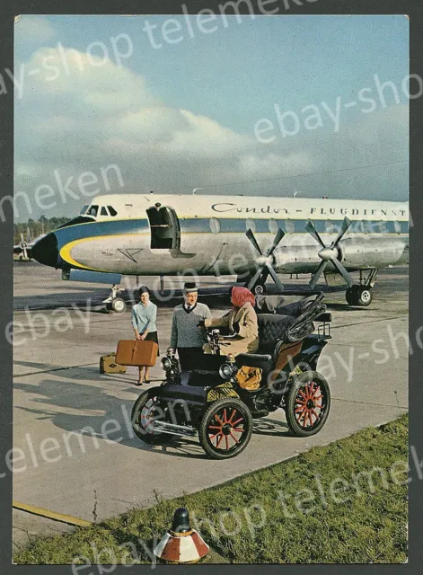 Viscount Turboprop V814 Condor Flughafen Frankfurt Startbahn Auto Luftfahrt 1963