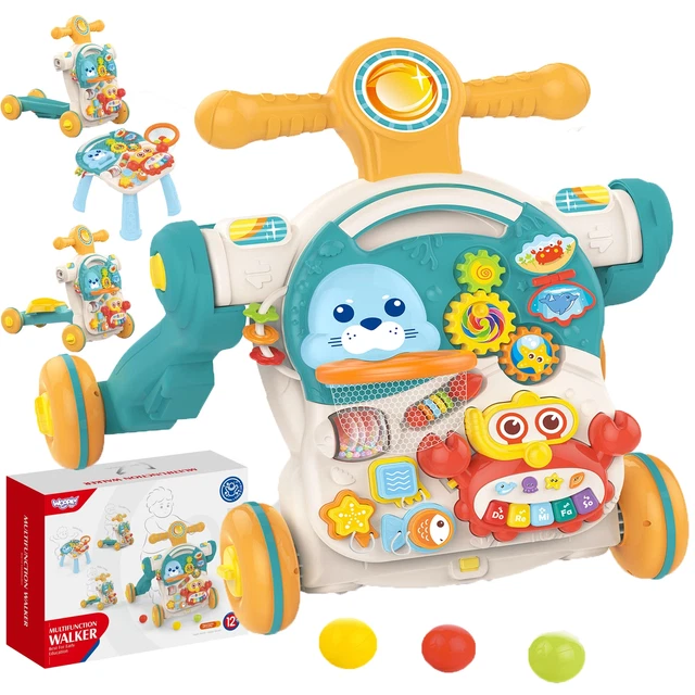 Woopie Bébé Pousseur Walker Éducatif Table Scooter à Monter 4in1