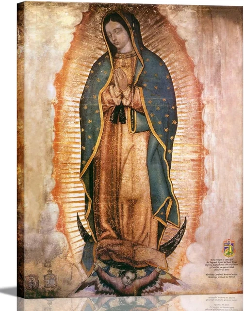OUR LADY OF Guadalupe Portrait Canvas Wall Art Decor Virgin Mary ...