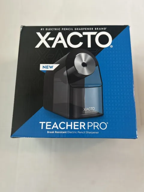 X-Acto Teacher Pro Electric Pencil Sharpener Break Resistant New In Box Black